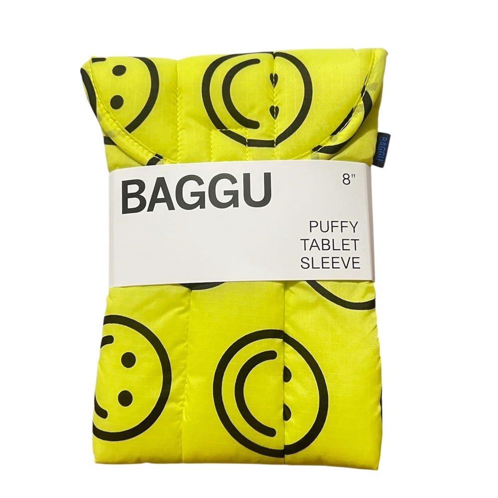 BAGGU 8” PUFFY TABLET SLEEVE 🙂 YELLOW HAPPY